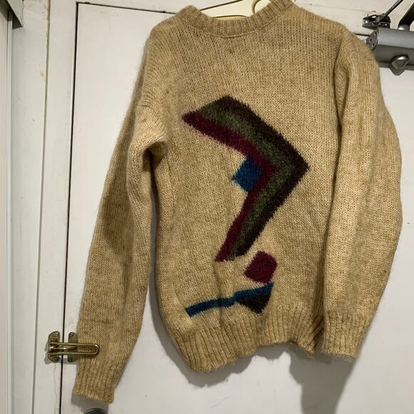 VINTAGE MODA ITALIA GRAPHIC KNITTED WOOL / MOHAIR SWEATERS SIZE M - Picture 7 of 9